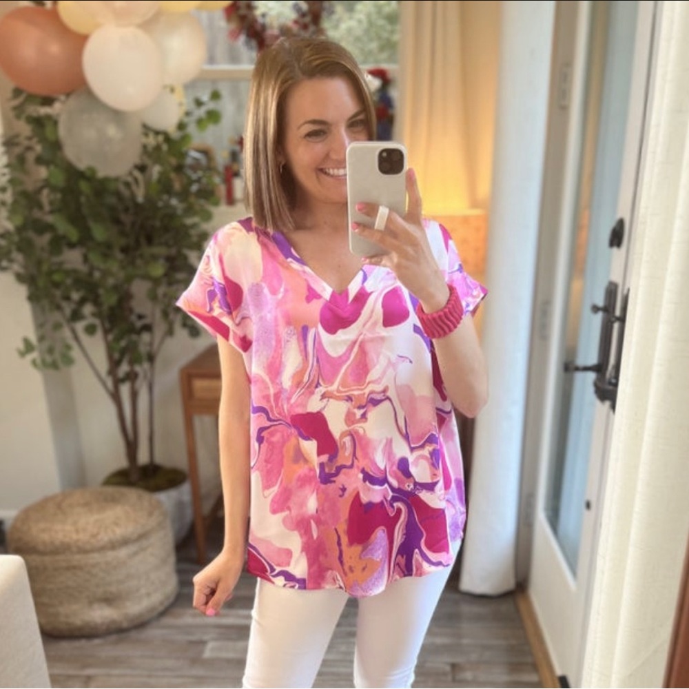 NWT Jodifl Swirl Print Top L